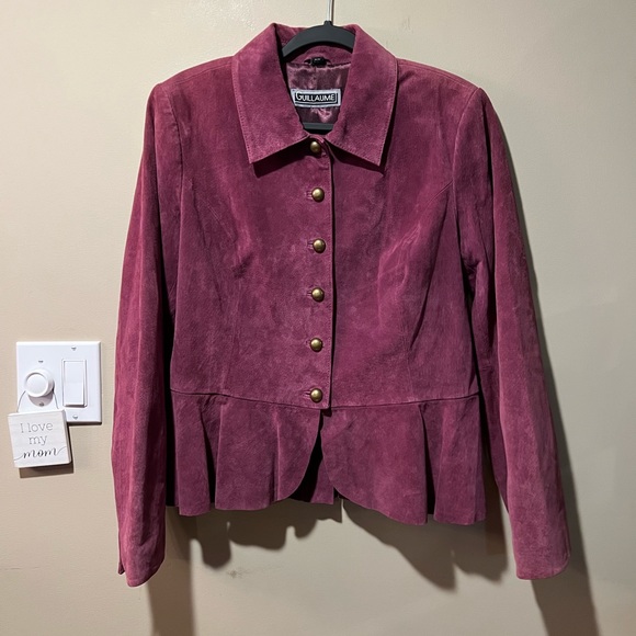 Guillaume Vintage Plum Genuine Leather Jacket - Picture 12 of 14